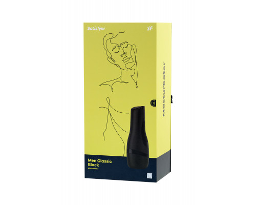 Мастурбатор нереалистичный Satisfyer  Men Classic, TPE, чёрный, 25,4 см.