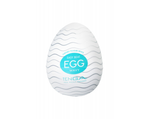 Нереалистичный мастурбатор TENGA №1 Wavy, TPE, белый, 6,1 см