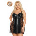 Платье wetlook SoftLine Collection Marion, черный, XXL