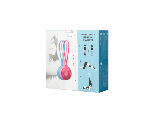 Набор вагинальных шариков Satisfyer  Balls C03 single, силикон, ассорти, Ø 3,5 см.