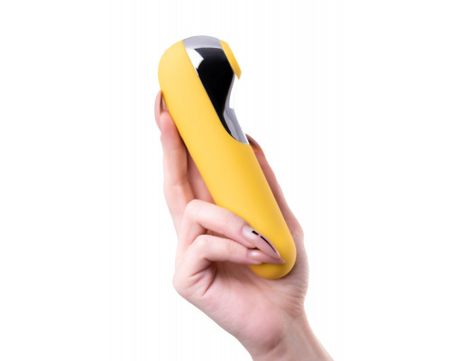 Вакуум-волновой бесконтактный стимулятор клитора Satisfyer Dual Love, силикон, жёлтый, 16 см.