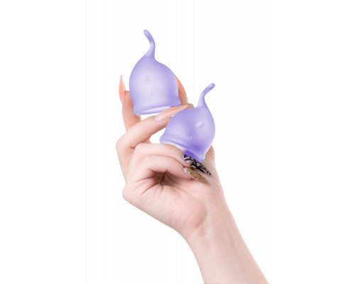 Менструальная чаша Satisfyer Feel Secure, 2 шт в наборе, силикон, фиолетовый