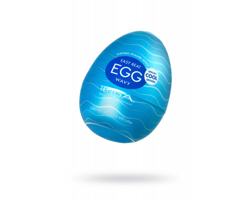 Нереалистичный мастурбатор TENGA Egg Cool, TPE, Синий, 7 см