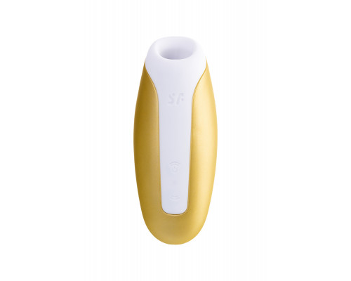 Вакуум-волновой бесконтактный стимулятор клитора Satisfyer Love Breeze, силикон, золотой, 9,5 см.