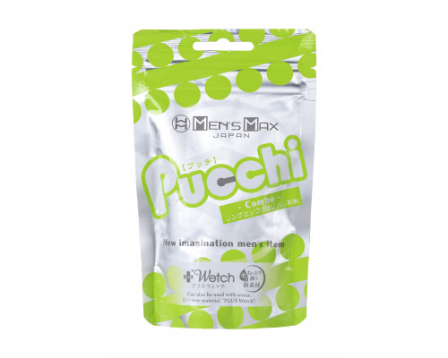 Мастурбатор нереалистичный MensMax Pucchi Combo, TPE, белый, 6,5 см