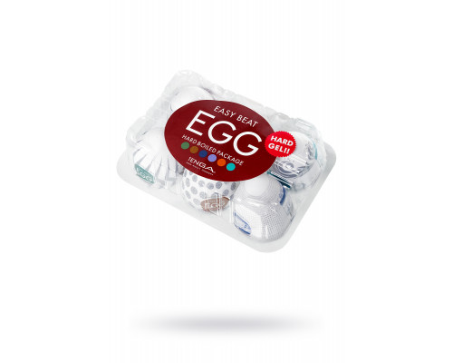 Набор нереалистичных мастурбаторо TENGA  EGG - II, TPE, белый, 6,1 см, 6 шт