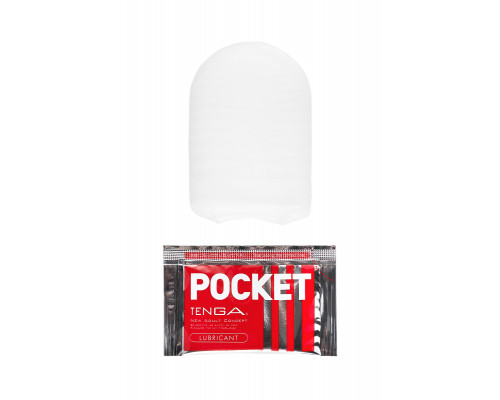 Нереалистичный мастурбатор TENGA Pocket  Wave Line, белый, 7,5 см