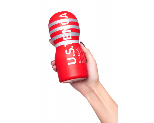 Нереалистичный мастурбатор TENGA  Deep Throat US, TPE, белый, 18,1 см