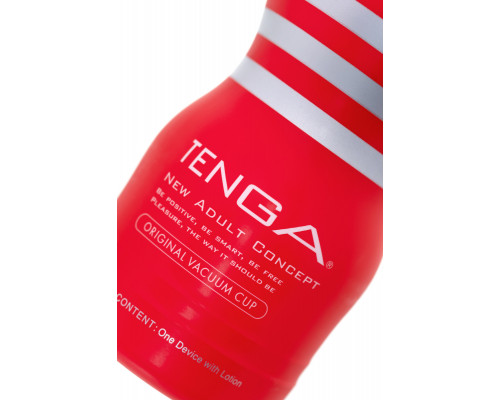 Нереалистичный мастурбатор TENGA  Original Vacuum Cup, TPE, белый, 18 см
