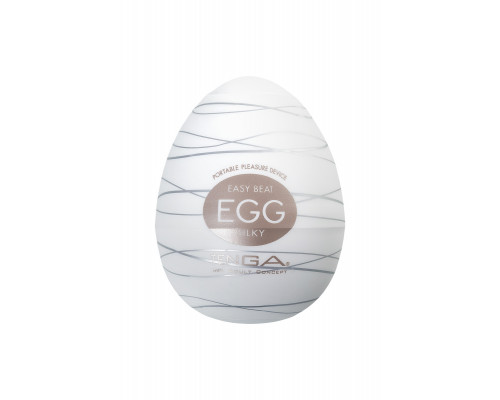 Нереалистичный мастурбатор TENGA № 6 Silky, TPE, белый, 6,1 см
