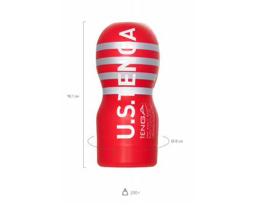 Нереалистичный мастурбатор TENGA  Deep Throat US, TPE, белый, 18,1 см