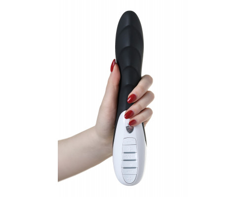 Вибратор Mystim Sizzling Simon  силиконовый  с электростимуляцией чёрный, 27см
