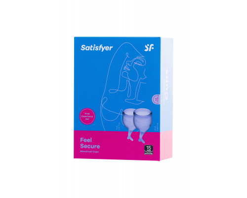 Менструальная чаша Satisfyer Feel Secure, 2 шт в наборе, силикон, фиолетовый