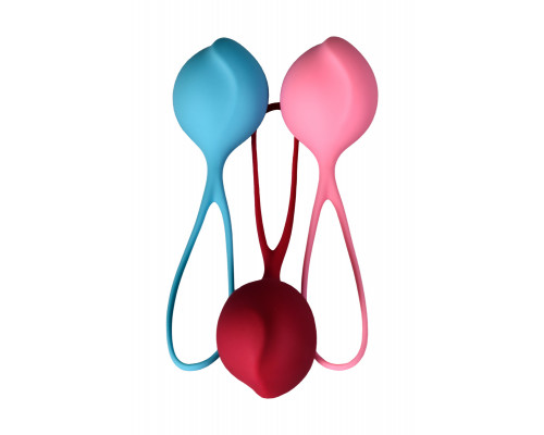 Набор вагинальных шариков Satisfyer  Balls C03 single, силикон, ассорти, Ø 3,5 см.