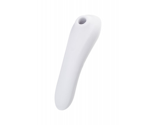 Вакуум-волновой бесконтактный стимулятор клитора Satisfyer Dual Pleasure, силикон, белый, 17,9 см.