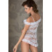 Ночная сорочка и стринги SoftLine Collection Erika, белый, M
