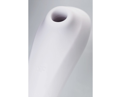 Вакуум-волновой бесконтактный стимулятор клитора Satisfyer Dual Pleasure, силикон, белый, 17,9 см.