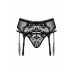 Пояс для чулок и стринги кружевные SoftLine Collection, чёрный, M/L