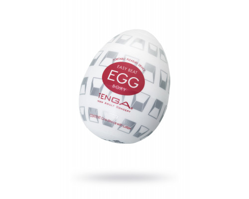 Нереалистичный мастурбатор TENGA №14 Boxy, TPE, белый, 6,1 см