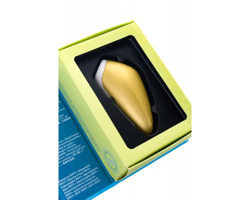 Вакуум-волновой бесконтактный стимулятор клитора Satisfyer Love Breeze, силикон, золотой, 9,5 см.