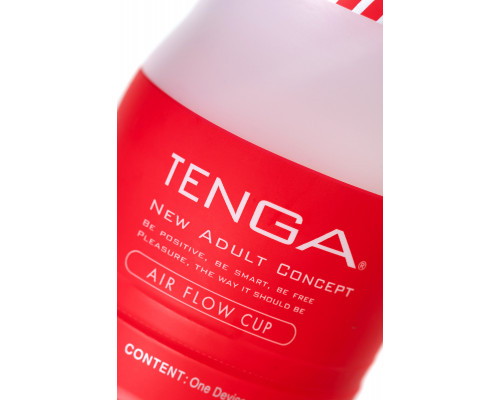 Нереалистичный мастурбатор TENGA  Air Flow Cup, TPE, белый,  15,5 см
