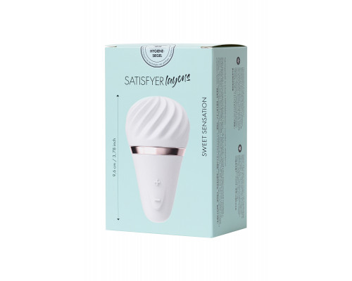 Вибромассажер Satisfyer  Layon 4, Sweet sensation, силикон, белый, 9,6 см.