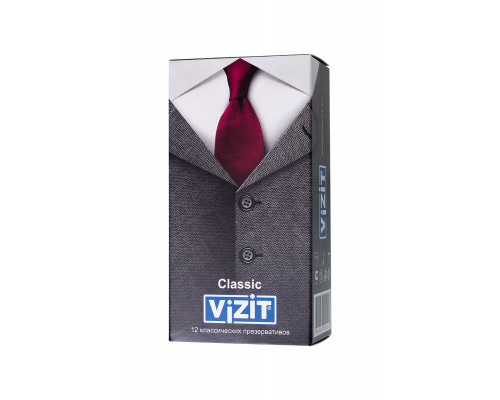 Презервативы VIZIT Classic Классические 12 шт, латекс, 18 см