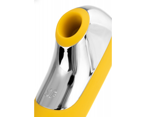 Вакуум-волновой бесконтактный стимулятор клитора Satisfyer Dual Love, силикон, жёлтый, 16 см.