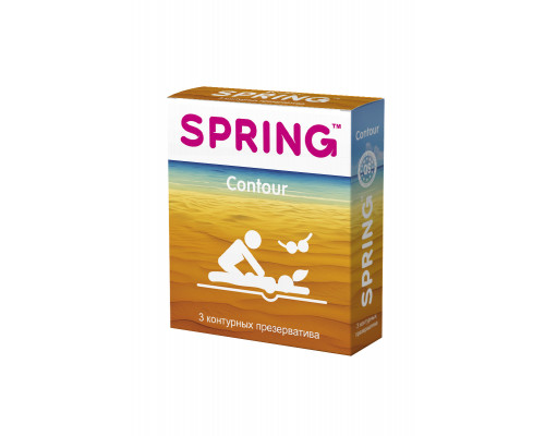 Презервативы Spring Contour, контурные, латекс, 17,5 см, 3 шт
