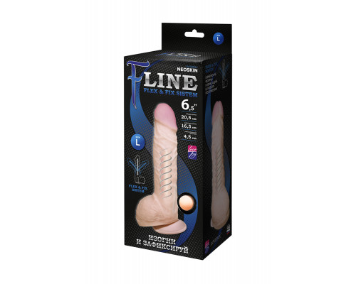 Фаллоимитатор неоскин на присоске FLEX & FIX SISTEM Lovetoy, TPR, телесный, 21 см