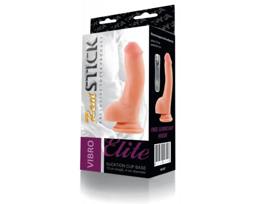 Реалистичный вибратор на присоске TOYFA RealStick Elite, TPR, телесный, 19 см