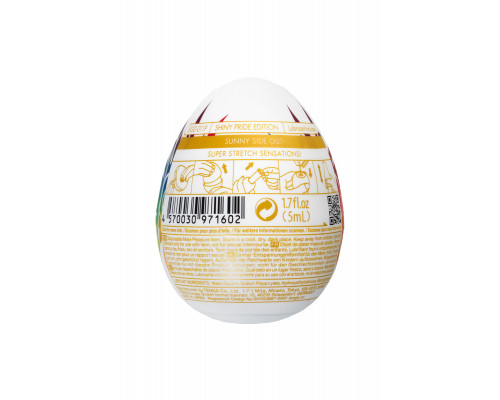 Нереалистичный мастурбатор TENGA Egg  Shiny Pride Edition, TPE, белый, 6,1 см
