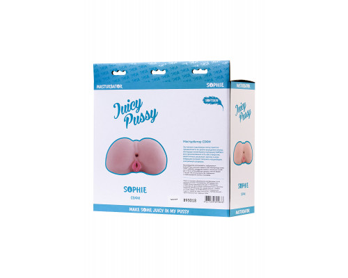 Мастурбатор реалистичный TOYFA Juicy Pussy Sophie с вибрацией , вагина и анус, TPR, 17 см
