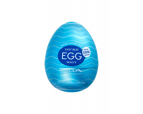 Нереалистичный мастурбатор TENGA Egg Cool, TPE, Синий, 7 см