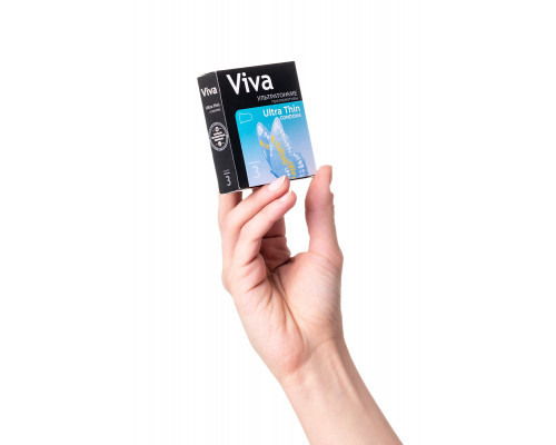 Презервативы VIVA Ультратонкие 3 шт, латекс, 18,5 см