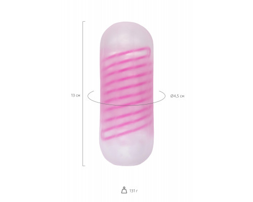 Нереалистичный мастурбатор TENGA SPINNER  Brick, TPE, прозрачный, 13 см