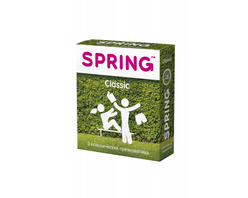 Презервативы Spring Classic, классические, латекс, 17,5 см, 3 шт
