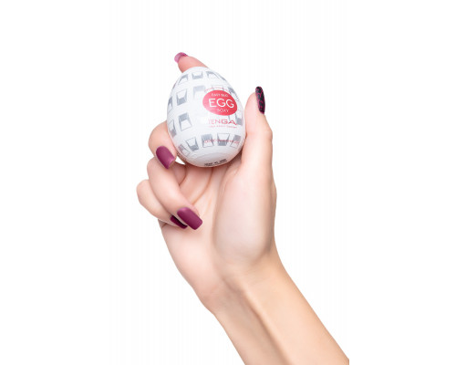 Нереалистичный мастурбатор TENGA №14 Boxy, TPE, белый, 6,1 см