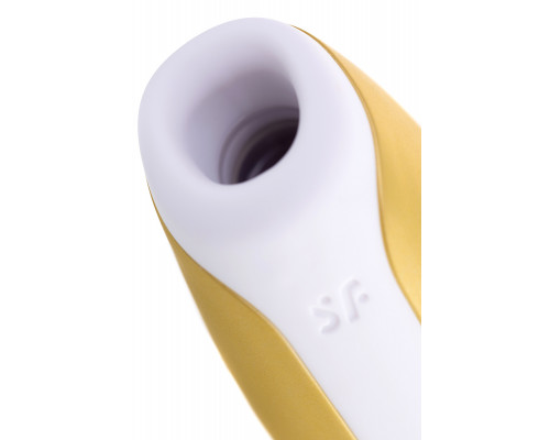 Вакуум-волновой бесконтактный стимулятор клитора Satisfyer Love Breeze, силикон, золотой, 9,5 см.
