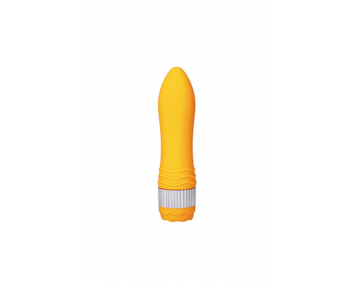 Нереалистичный вибратор Sexus Funny Five, ABS пластик, Оранжевый, 18,5 см