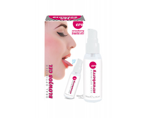 Съедобный гель Gel optimizer для орального секса, с охлаждающим эффектом, со вкусом клубники, 50 мл.