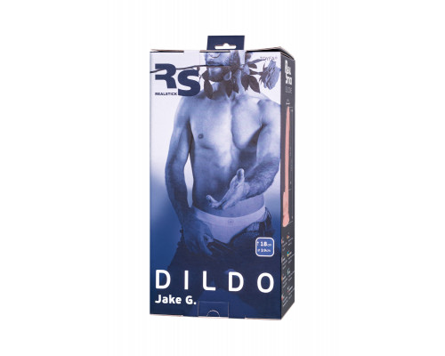 Фаллоимитатор RealStick Silicone Jake G, сайлекспан, телесный, 20,5 см