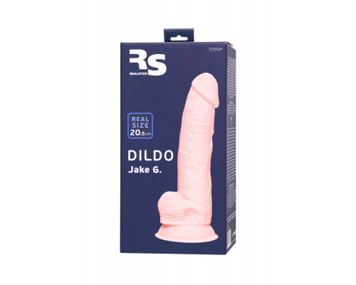 Фаллоимитатор RealStick Silicone Jake G, сайлекспан, телесный, 20,5 см