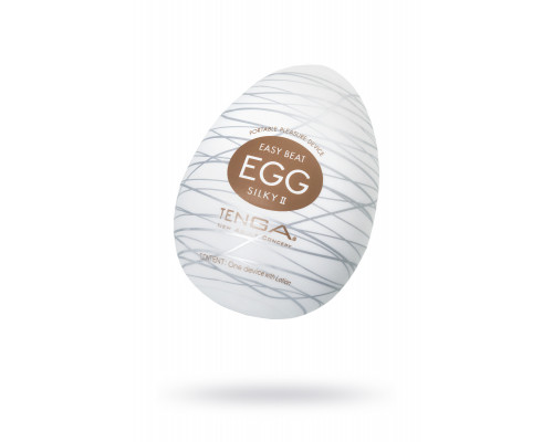 Нереалистичный мастурбатор TENGA №18 Silky II, TPE, белый, 6,1 см
