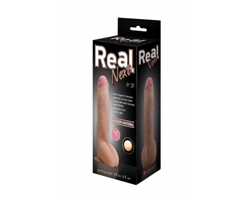 Фаллоимитатор неоскин на присоске REAL Next Lovetoy, TPR, телесный 25,5 см