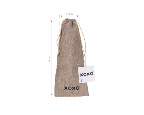 Мешочек XOXO, текстиль, коричневый, 34*14,5 см