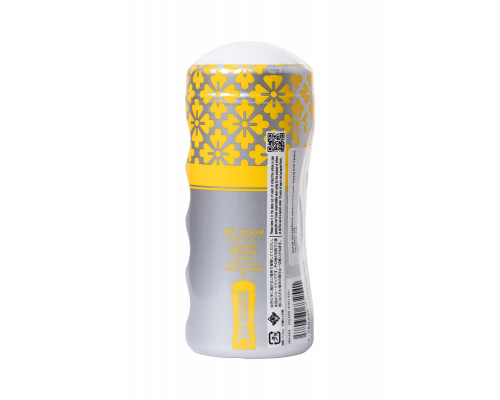 Мастурбатор нереалистичный MensMax Colors Frill Yellow, TPE, белый, 15 см