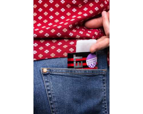 Нереалистичный мастурбатор TENGA Pocket Block Edge, TPE, белый, 7,5 см