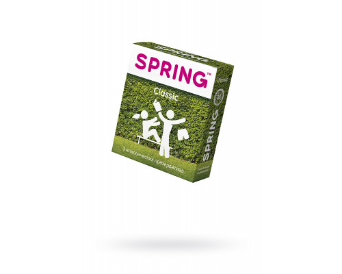 Презервативы Spring Classic, классические, латекс, 17,5 см, 3 шт