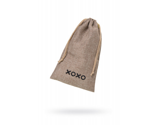 Мешочек XOXO, текстиль, коричневый, 24,5*14 см